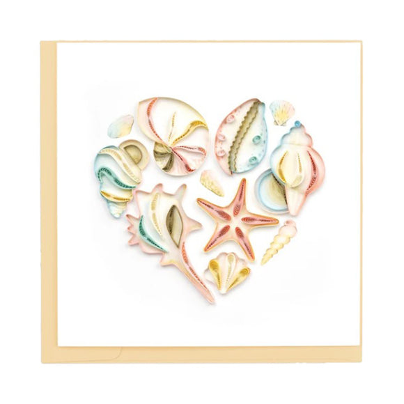 Seashell Heart Quilled Card