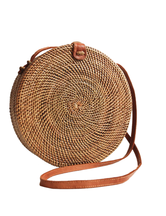 Woven Ata Grass Circle Bag