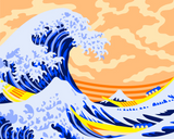 The Great Wave Paint by Numbers Kit
