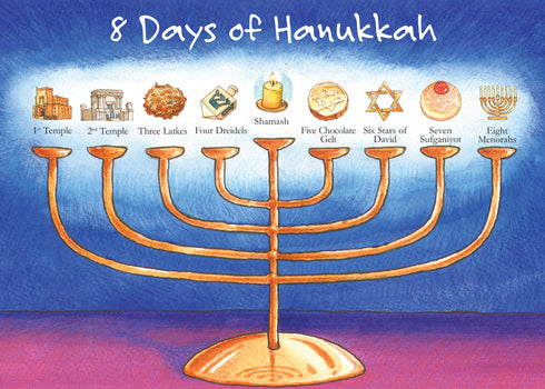 8 Days of Hanukkah Boxed Notecards