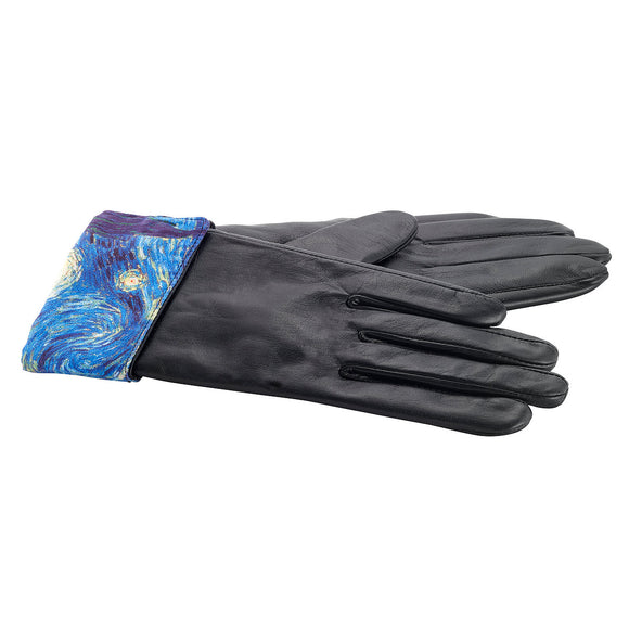 Van Gogh Starry Night  Leather Gloves