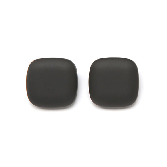 Lara Barile Matte Black Clip Earrings