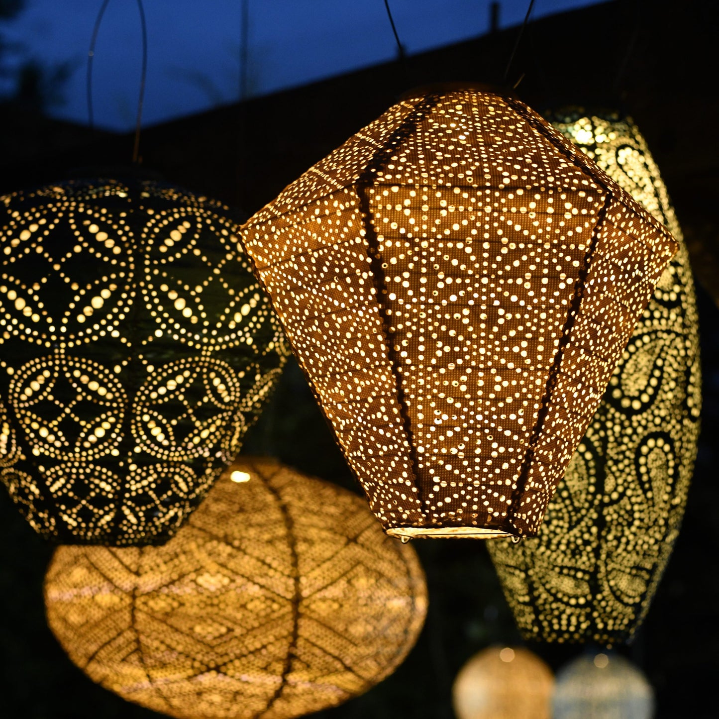 Gold Diamond Shaped Lantern